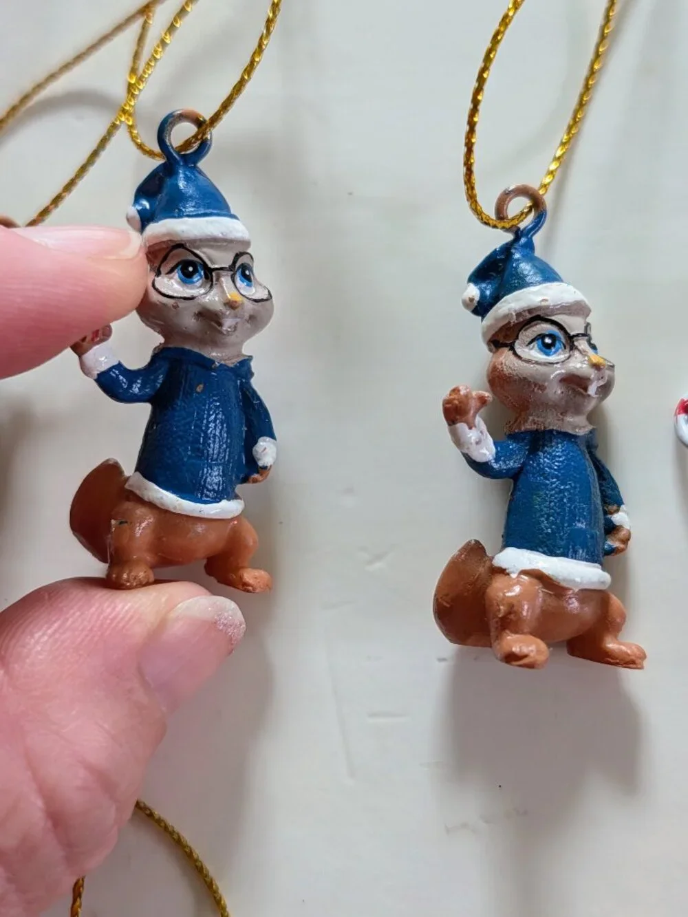 Lot of 10 VTG Alvin & Chipmunks Christmas Ornaments Mini Figures Santa 90s Rare
